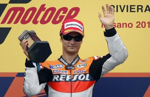 MotoGP. Педроса — победитель Гран-при Сан-Марино Дани Педроса очень уверенно выиграл гонку и сократил отставание от Лоренсо в чемпионате.