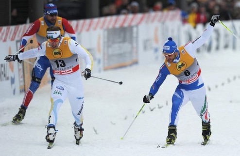 Лыжные гонки. Победа Йонссона и домашняя сенсация Колоньи!  Швед Эмиль Йонссон достаточно предсказуемо решил в свою пользу коньковый спринт в швейцарско...