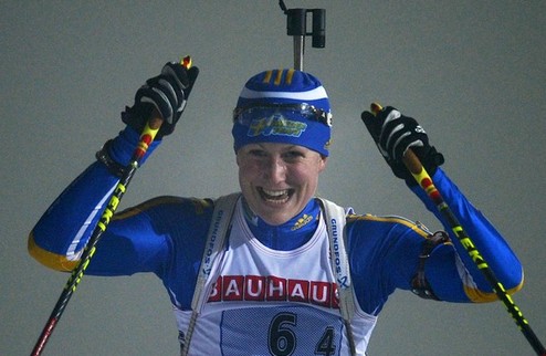 Биатлон. Экхольм выиграла эпическую гонку, Вита Семеренко — шестая Шведка была сильнее всех в заключительной гонке этапа Кубка мира в немецком Оберхофе.