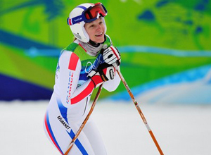 Барьо: "У нас отличная команда" Представительница французской команды по горнолыжному спорту рада выиграть золото.