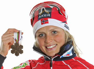 Лыжные гонки. Йохауг: "Сделаю все, чтоб попасть на подиум еще раз" Терезе Йохауг завоевала первую медаль чемпионата мира в Осло, чему была очень рада.