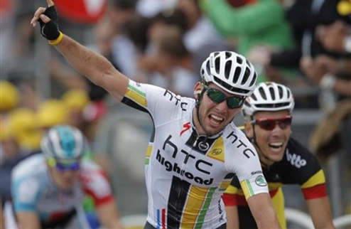 Четыре года спустя: КЭ-ВЕН-ДИШ! Марк Кэвендиш (Великобритания) выиграл второй для себя этап на Тур де Франс 2011 там же, где одержал свою дебютную побед...