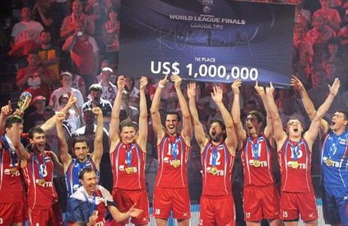 Волейбол. Россия — победитель Мировой лиги Сборная России выиграла турнир Мировой лиги-2011, победив в финальном матче на тай-брейке Бразилию.