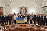 Футболисты сборной Украины побывали на приеме у Порошенко
