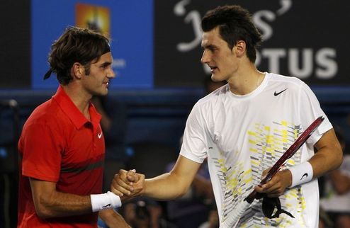  Australian Open. Песенка Томича спета Роджер Федерер совершенно спокойно переиграл Бернадра Томича.