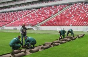 Евро-2012. Есть газон на Народовом! На прошлой неделе в Варшаве наконец-то постелили газон на Народовом стадионе.