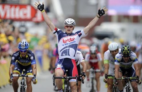 Тур де Франс. Грайпель делает дубль Немецкий спринтер Андре Грайпель (Lotto-Belisol) вслед за вчерашней победой выиграл и сегодняшний пятый этап Тур де ...