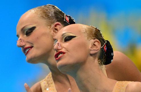 Синхронное плавание. Российский триумф, шестое место украинок Наш дуэт не смог вклиниться в борьбу за медали.