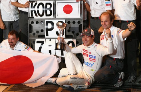Формула-1. Кобаяси: "Это фантастика" Камуи невероятно счастлив, что завоевал первый в карьере подиум на родной земле.