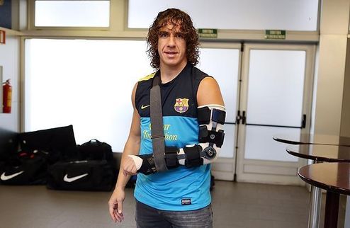 Пуйолю сняли гипс Защитник Барселоны Карлес Пуйоль продолжает восстанавливаться после травмы.