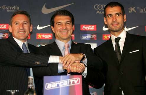 Лапорта: "Гвардиола обожает Италию" Жоан Лапорта намекает на то, что Пеп может возглавить Милан.