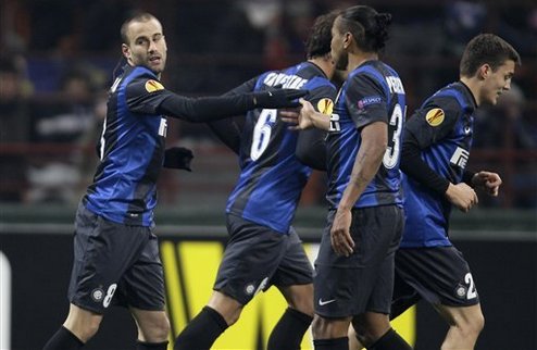 Интер теряет Милито и побеждает Клуж Заменивший его в первом матче 1/16 финала Лиги Европы Паласио оформил дубль.