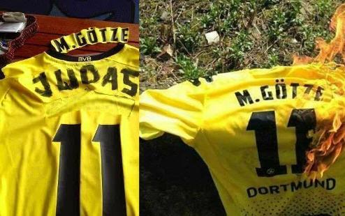 Фанаты Боруссии сожгли футболку Гетце. ВИДЕО в Дортмунде еще долго будут переживать по поводу грядущего ухода своего лидера.