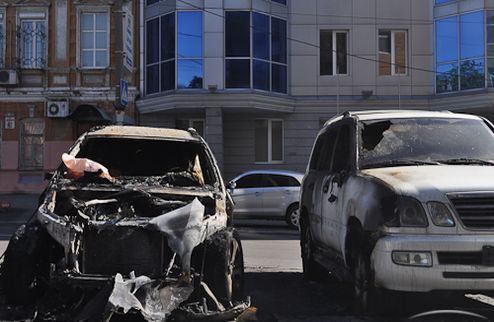 В Днепропетровске сожгли автомобиль Олейника Полузащитник Днепра остался без транспортного средства.