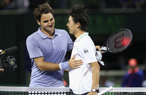 Майами. Нисикори отправляет домой Федерера Японский теннисист в напряженном четвертьфинальном поединке оставил за бортом турнира именитого швейцарца.