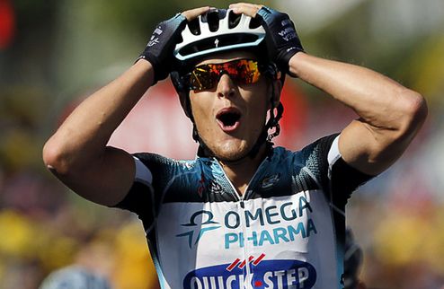 Тур де Франс. Трентин вырывает победу у Сагана Итальянец Маттео Трентин (Omega Pharma-Quick Step) выиграл седьмой этап Тур де Франс, переиграв на послед...