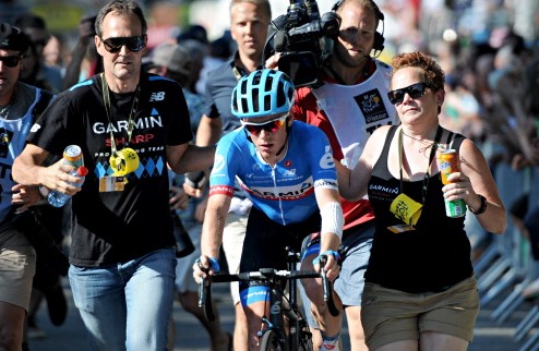 Талански: "Не мог подвести свою команду" Эндрю Талански (Garmin-Sharp) на 11-м этапе Тур де Франс был в шаге от схода, но решил продолжить гонку, испыты...