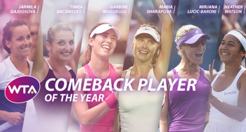 Выбираем "Возвращение года" от WTA Официальный сайт женского Тура предлагает выбрать теннисистку, которая совершила самый ярких камбэк в уходящем сезоне...