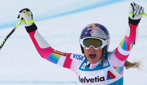 Горные лыжи. Вонн первенствует в Санкт-Моритце Линдси Вонн была лучшей в супергиганте на швейцарском этапе Кубка мира в Санкт-Моритце.