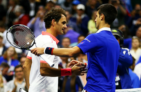 Федерер: "Поздравляю Джоковича с победой" Швейцарец Роджер Федерер поздравил серба Новака Джоковича с завоеванием титула чемпиона US Open.