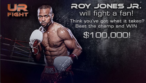 Рой Джонс проведет поединок против болельщика Фанат, который сможет одержать победу над Роем Джонсом младшим, получит 100 000 долларов.