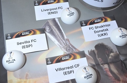 Лига Европы. Шахтер встретится с Севильей, Вильярреал с Ливерпулем Завершилась жеребьевка полуфинальной стадии Лиги Европы.