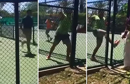 Теннисист отстранен от игры за преследование судьи Иранский теннисист Маджид Абедини был временно отстранен от игры после преследования убегающего с кор...