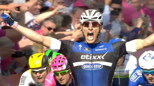Киттель победил на втором этапе "Джиро д’Италия" Немецкий велогонщик Марсель Киттель, выступающий за команду "Etixx — Quick Step" выиграл второй этап ле...