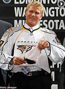 Уилсон забрасывает первую шайбу в НХЛ Седьмой номер драфта 2008-го года забросил свою дебютную шайбу в Лиге