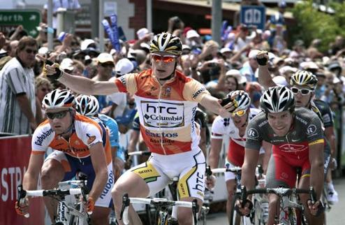 Велоспорт. Tour Down Under: большой немец продолжает доминировать Андре Грайпель из Team Columbia-HTC выиграл уже третий свой этап на австралийской гонк...